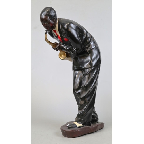 475 - Large figurine of gent playing saxophone - Approx height: 47cm