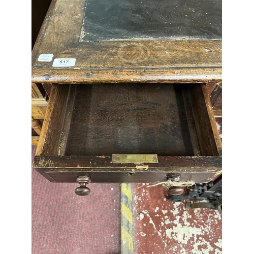 517 - Antique pedestal desk