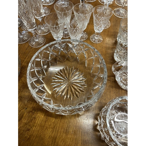 576 - Good collection of Vintage Stuart Crystal, Stafford pattern 1977 together with a good collection of ... 