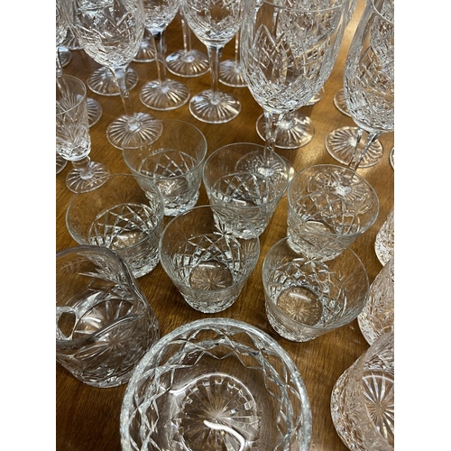 576 - Good collection of Vintage Stuart Crystal, Stafford pattern 1977 together with a good collection of ... 