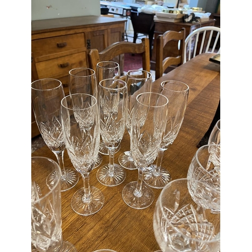 576 - Good collection of Vintage Stuart Crystal, Stafford pattern 1977 together with a good collection of ... 