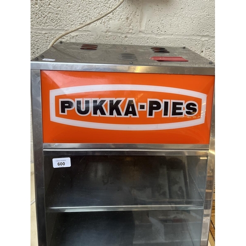 600 - Pukka pie heated cabinet