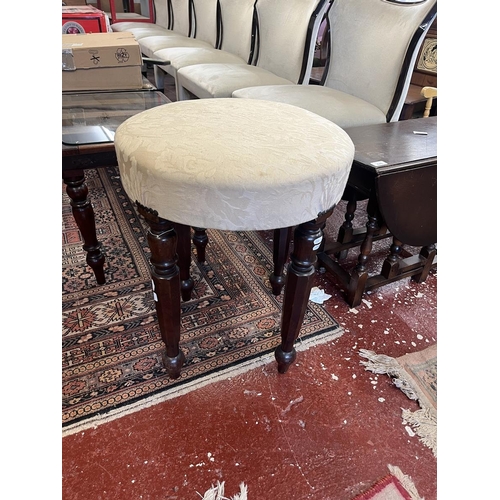 675 - Oversized upholstered dressing table stool