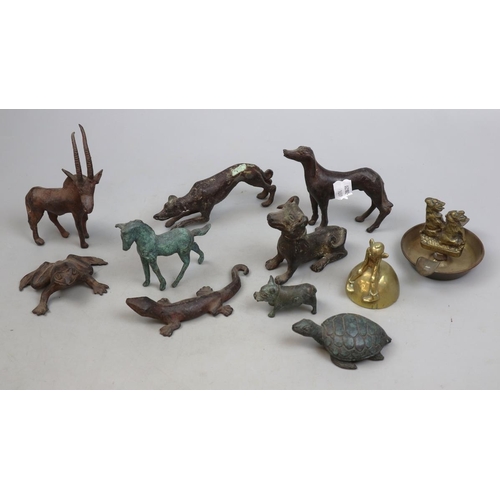 188 - Collection of metal animals etc