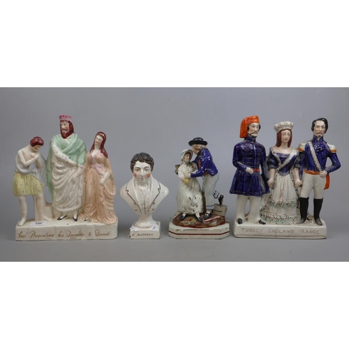 192 - Collection of Staffordshire figurines - Approx Height of tallest 29cm