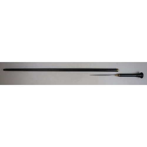 198 - Ebony sword stick - Approx length 84cm