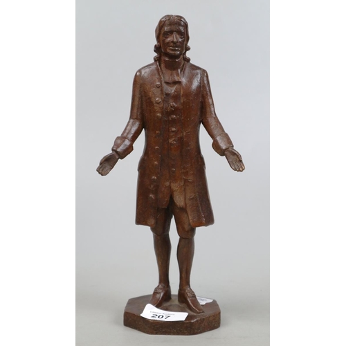 207 - Bronze sculpture of Rev John Wesley - Approx H26cm