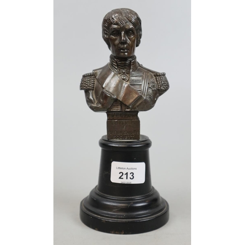 213 - British &amp; foreign sailors society Nelson's bust containing copper from Nelson's ship 'Victory' -...