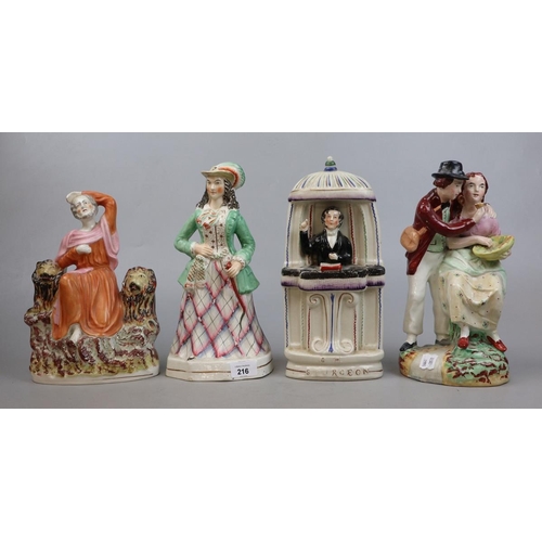 216 - Collection of Staffordshire figurines - Approx Height of tallest 32cm