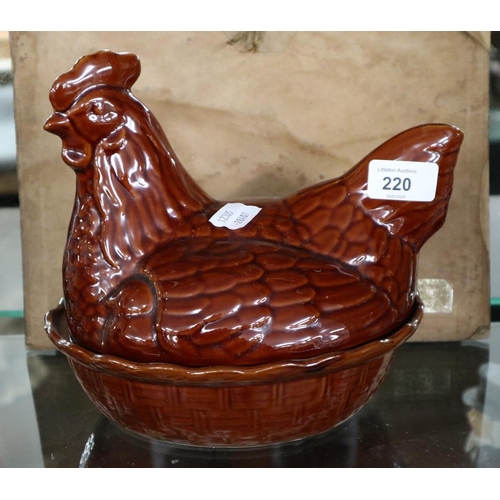 220 - Ceramic cockerel for eggs