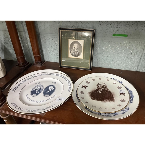 235 - Collection of commemorative Rev John Wesley plates