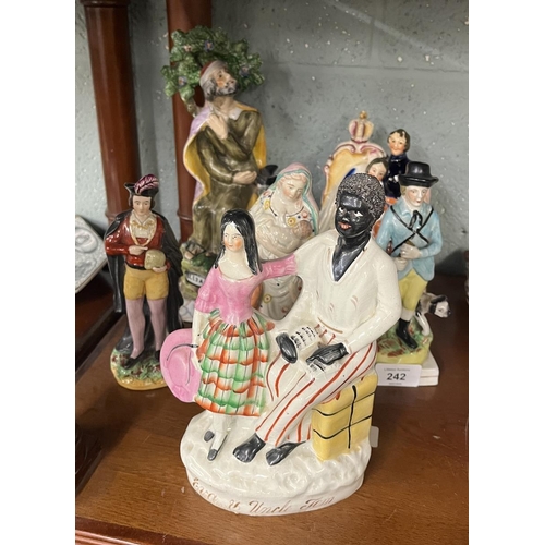 242 - Collection of Staffordshire figurines etc - Approx Height of tallest 25cm