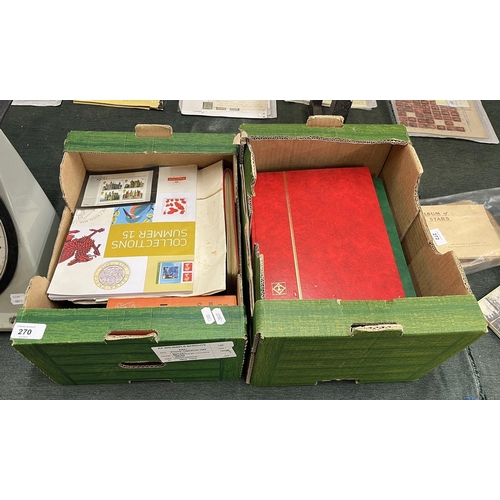 270 - Stamps - Collection of stamps and stamp albums