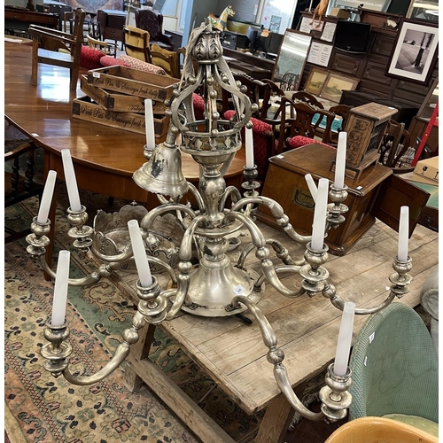 308 - Large metal chandelier