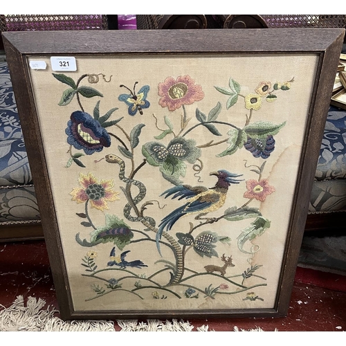 321 - Framed embroidery