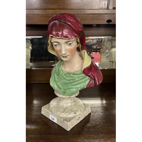 338 - An Enoch Wood Bust of the Madonna - Approx H: 40cm