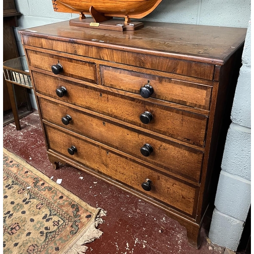 342 - Oak chest of 2 over 3 drawer with a secret drawer - Approx W: 107cm D: 52cm H: 96cm