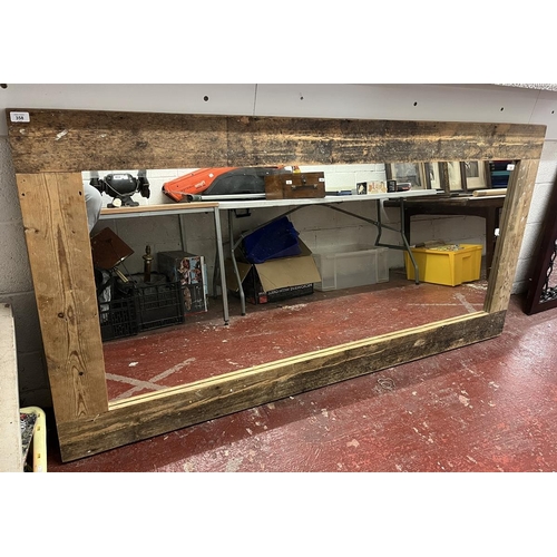 358 - Large rustic framed mirror - Approx 200cm x 101cm