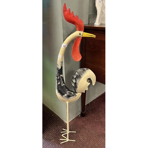 367 - Tall metal cockerel - Approx H: 107cm