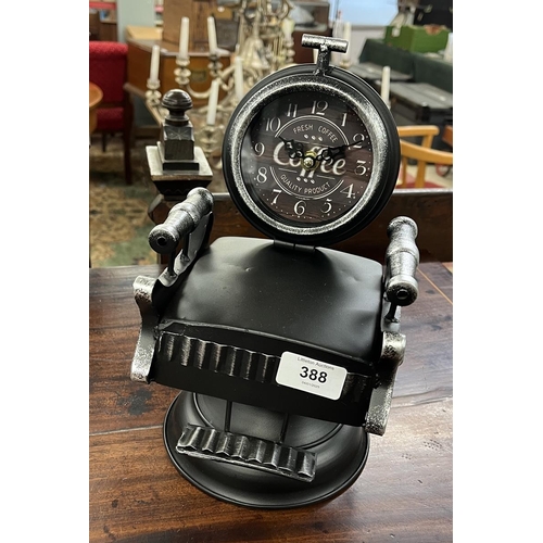 388 - Barbers chair novelty clock