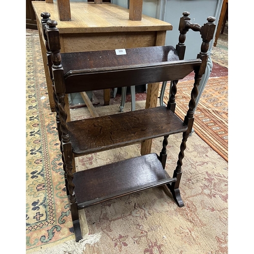 390 - Oak three tier book case