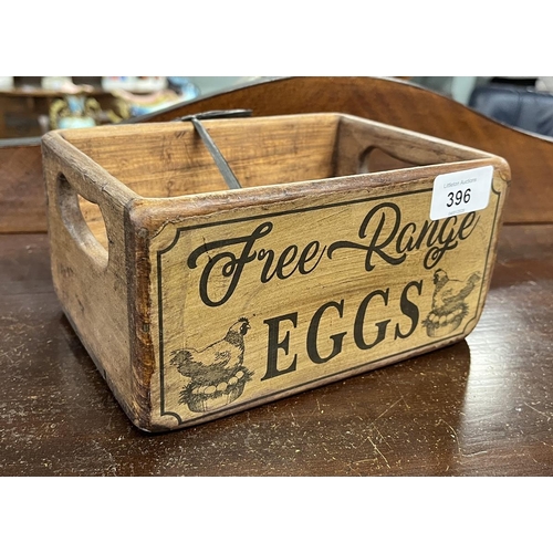 396 - Wooden egg storage box