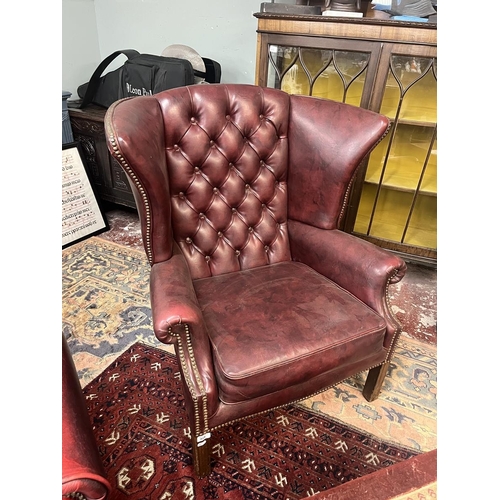 424 - Wing back armchair 