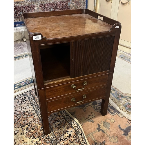 438 - Mahogany tambour front cabinet