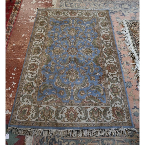 440 - Blue floral Farahan style, Kashmir rug - Approx 196cm x 130cm