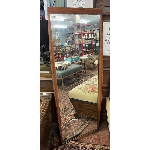 447 - Mid century teak mirror