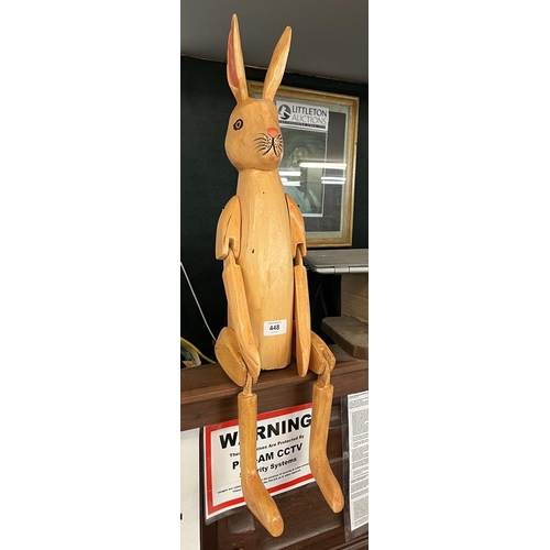 448 - Articulated rabbit figure - Approx H75cm