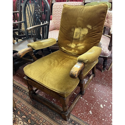 460 - Antique upholstered armchair