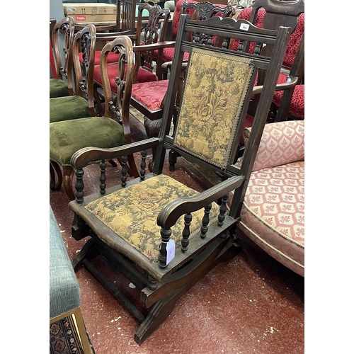 462 - American rocking chair with William Morris fabric