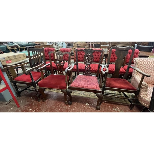 464 - 4 antique armchairs