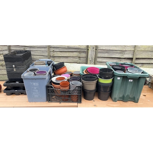 480 - Huge collection of plastic pots, trays etc