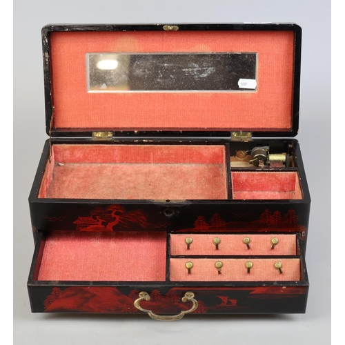 120 - Lacquered Japanese musical jewellery box