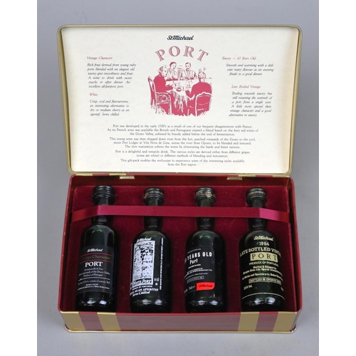 158 - Bottle of Navy Rum together with cased miniature bottles of Port