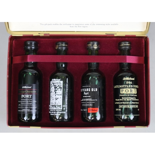 158 - Bottle of Navy Rum together with cased miniature bottles of Port