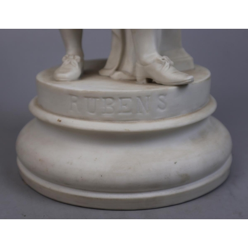 177 - Parian ware figurine of Rubens - Approx H41cm