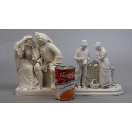 179 - 2 Parian ware figures