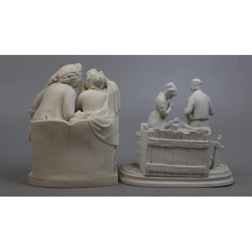 179 - 2 Parian ware figures