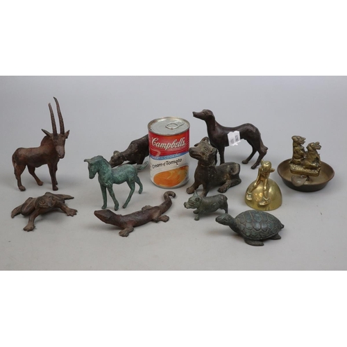 188 - Collection of metal animals etc