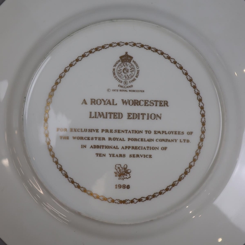 193 - Collection of Royal Worcester plates to include long service plates