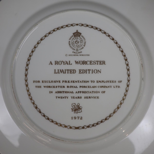 193 - Collection of Royal Worcester plates to include long service plates