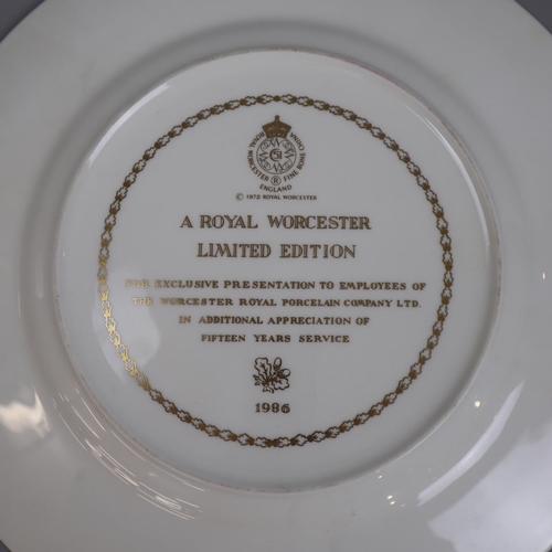 193 - Collection of Royal Worcester plates to include long service plates