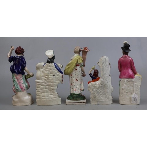 194 - Collection of Staffordshire figurines - Approx Height of tallest 28cm