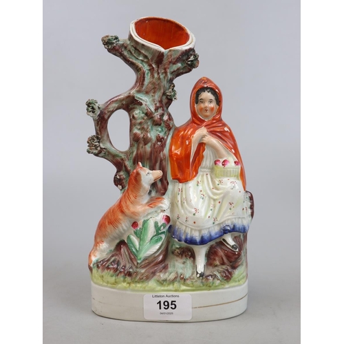 195 - Collection of Staffordshire figurines - Approx Height of tallest 33cm