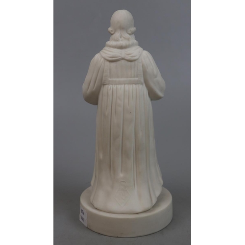 204 - Parian ware figurine of Rev John Wesley with kite mark to rear - Approx H26cm