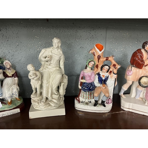 232 - Collection of Staffordshire figurines - Approx Height of tallest 28cm