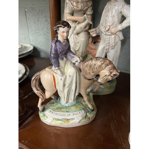 233 - Collection of Staffordshire figurines - Approx Height of tallest 30cm